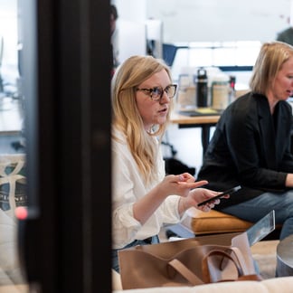 A Pioneer employee working on a Project Management consulting project