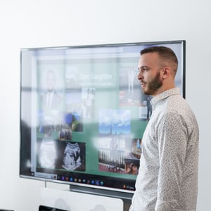 Pioneer employee giving a presentation